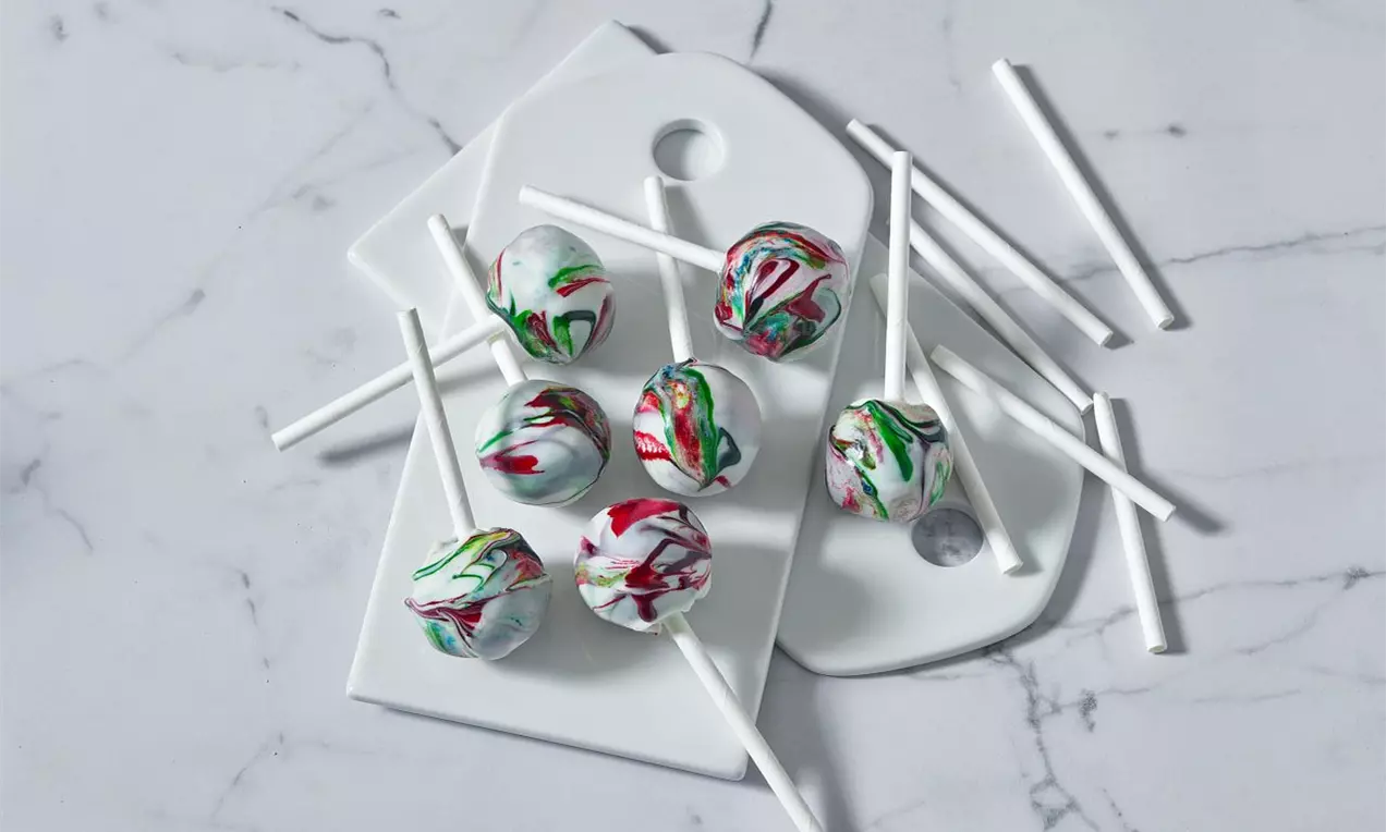 Duhové cake pops